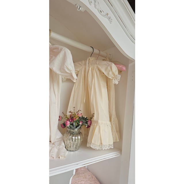 White Armoire Cabinet, French Provencial, 1950's For Sale - Image 12 of 17