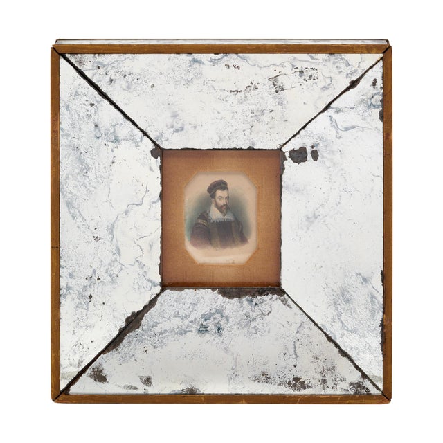 Set of Mid-Century French Paintings and Mirrored Frames For Sale - Image 4 of 11