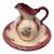 1920s Floral Style Dry Sink - Basin & Pitcher For Sale