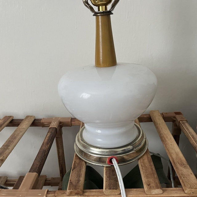 Vintage Jack Jill Milk Glass Nursery Rhyme Table Lamp Night Light For Sale - Image 13 of 18