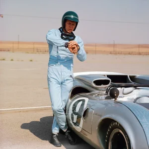 Steve McQueen With His Lola Race Car (20x24 Print)