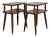 Vintage End Tables MCM Atomic Two-Tier Wood Laminate Pair Retro Accent For Sale