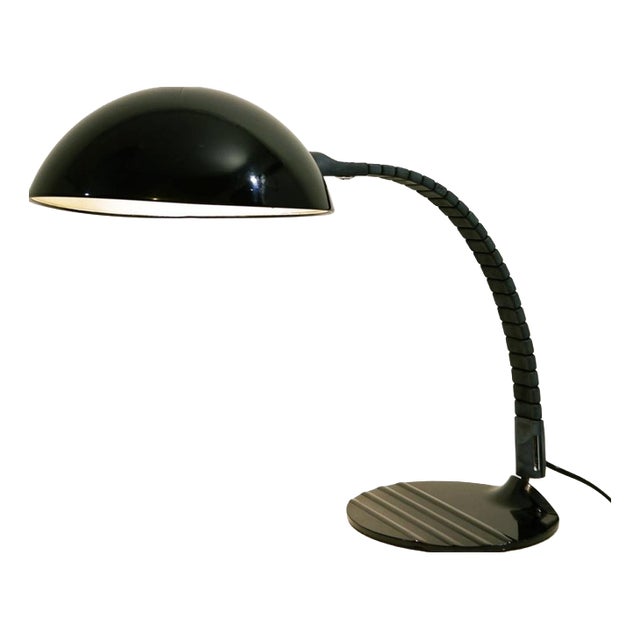 Black Model 660 Table Lamp by Elio Martinelli for Martinelli Luce For Sale