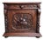 Antique French Wine Cabinet Sideboard Renaissance Revival Carved Oak C1890 For Sale
