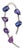 14k White Gold Ombre Purple Sapphire Pendant With Natural Diamonds For Sale