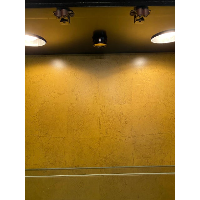 Black Ethan Allen Hand Painted Black Chinoiserie Asian China Display Cabinet For Sale - Image 8 of 10