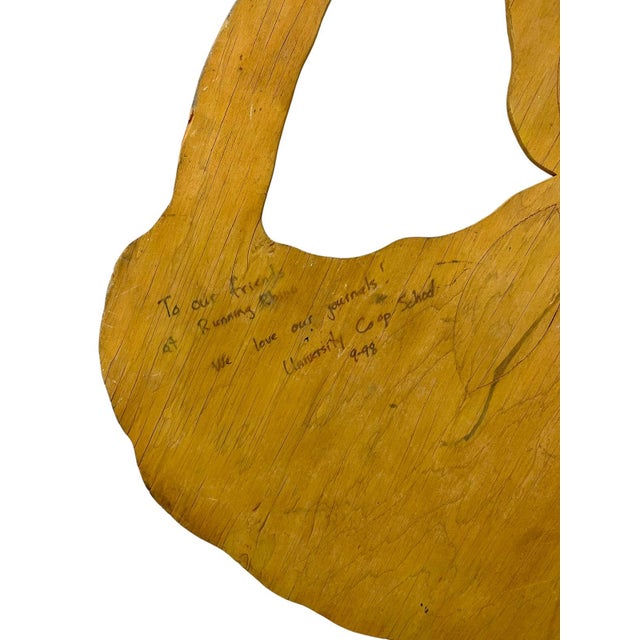 Vintage Hand-Painted Wooden Rhinoceros Lawn Sign / Folk Art Yard Stake For Sale - Image 10 of 10