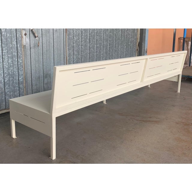 New Large Iron Hall Bench for Outdoor and Indoor with Epoxy Finished For Sale - Image 9 of 18
