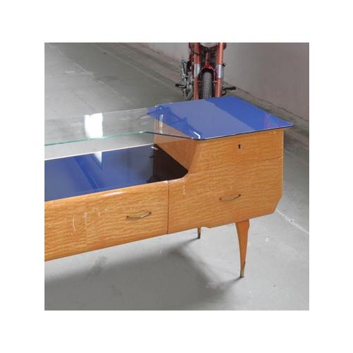 Blue Blue Sideboard, Italy, 1950s For Sale - Image 8 of 16