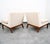 Mid-Century Modern Mid Century Modern Lounge Chairs Slipper White Tufted Pair Set 2 Vintage MCM 60s For Sale - Image 3 of 12