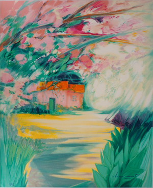 Claude Hemeret, La maison de l'artiste, Lithograph