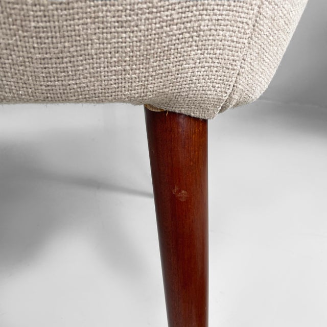 Set of Mid-Century Modern Italian Armchairs in Fabric and Wood, 1940s For Sale - Image 13 of 16