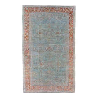 Antique Zabihi Collection Sarouk Oversize Green Rug - 12'5" x 20'8" For Sale