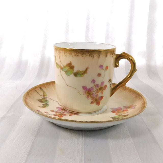 Late 18th Century C H Field Haviland Gerard, Dufraisseix & Morel Chocolate Pot With Four Chocolate Cups - Set of 10 For Sale - Image 9 of 18