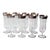 Vintage Dorothy Thorpe Silver Band Parfait Glasses Set of 8 For Sale