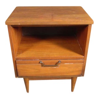Mid-Century Modern Walnut Nightstand For Sale