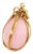 Tiffany & Co. Schlumberger Pink Opal 18k Yellow Gold Egg Pendant Charm For Sale