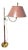 Vintage Brass Floor Lamp with Fabric Shade from Schulz & Adam, 1960s For Sale