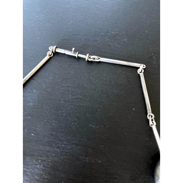 Vintage Sculptural Silver Necklace by Graziella Laffi For Sale - Image 11 of 12