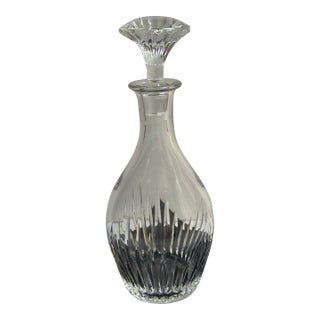 Vintage Baccarat France Crystal "Massena" Blown 11" Tall Decanter With Sign Stopper For Sale