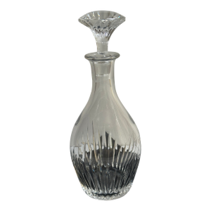 Vintage Baccarat France Crystal "Massena" Blown 11" Tall Decanter With Sign Stopper
