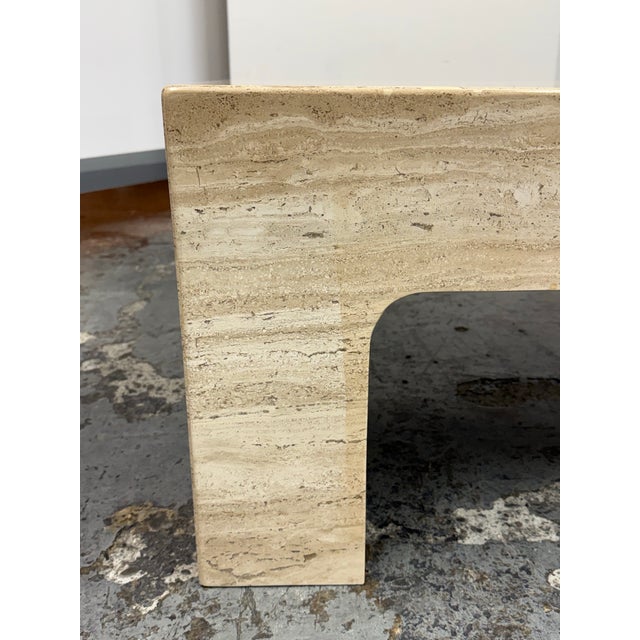 Stone Italian Travertine Coffee Table, Vintage For Sale - Image 7 of 12