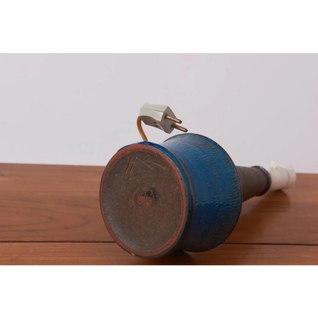 Blue Blue and Grey Table Lamps by Nils Kähler, Denmark, 1960s, Set of 2 For Sale - Image 8 of 9