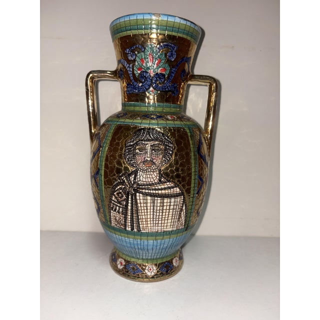 Ceramic Vintage Majolica Vase by Deruta, 1950 For Sale - Image 7 of 11
