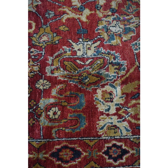 Oriental Style Serapi Style Wool Rug W. Geometric Pattern Approx. 7x11 For Sale - Image 10 of 11