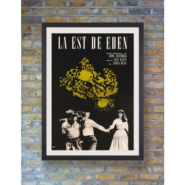 James Dean East of Eden Original Vintage Movie Poster, Romanian, 1968 For Sale - Image 4 of 4