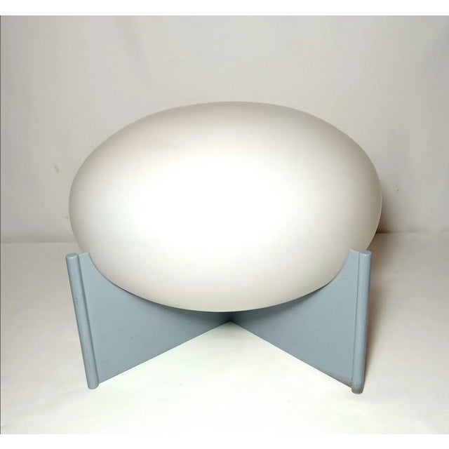 German Table Lamp with Opaline Glass Shade, 1980s For Sale - Image 11 of 12