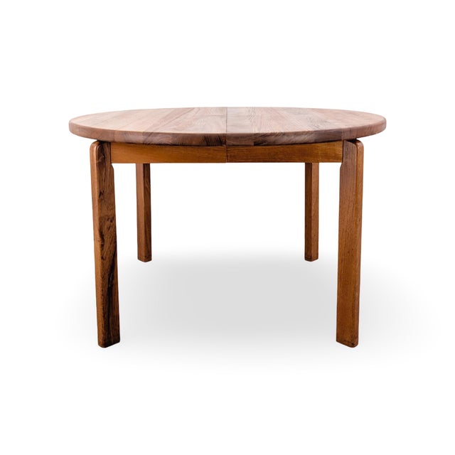 Mid-Century Danish Round Teak Dining Table, 1960s For Sale - Image 10 of 10