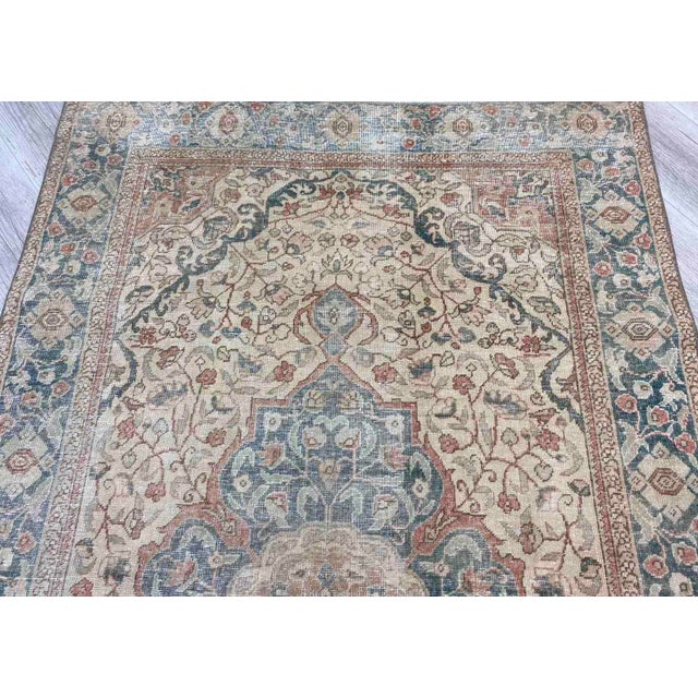 Beige Hand Knotted Vintage Turkish Rug, 49" X 82" For Sale - Image 8 of 12