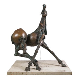 Fernando Mario Paonessa, Sete, 1980s, Bronze & Travertine For Sale