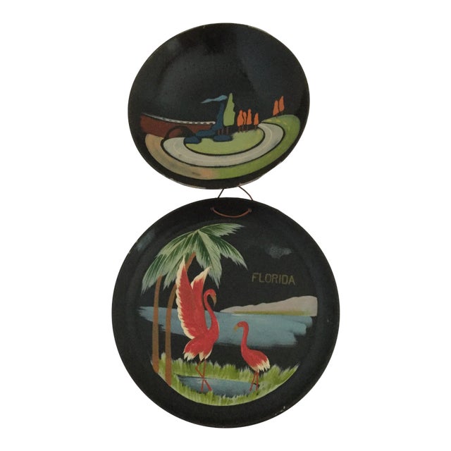 Vintage Souvenir Lacquerware - A Pair For Sale