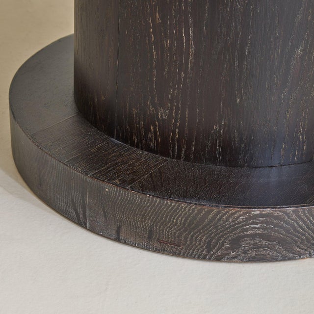French Brown Cerused Oak Coffee Table, 1940s For Sale - Image 10 of 11