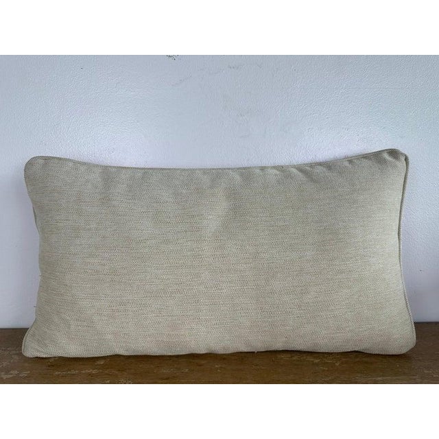 Antique Tribal Textile Lumbar Pillow For Sale - Image 4 of 5