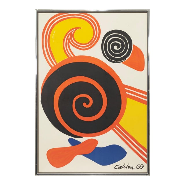 Alexander Calder - Spirals 1969 Color Lithograph on Paper Framed Modern Prints For Sale