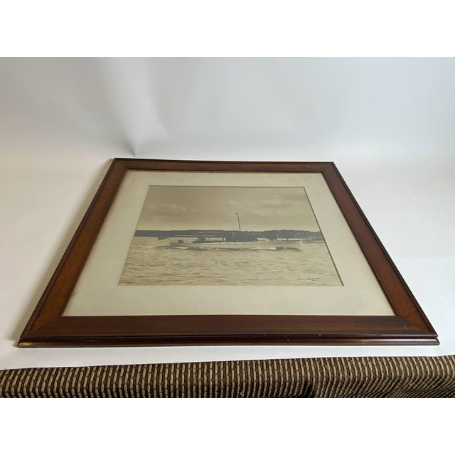 Black Photo of a Yacht by Edwin Levick NY For Sale - Image 8 of 11