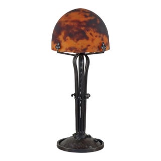 French Art Deco Table Lamp by Daum Freres 1920s France For Sale