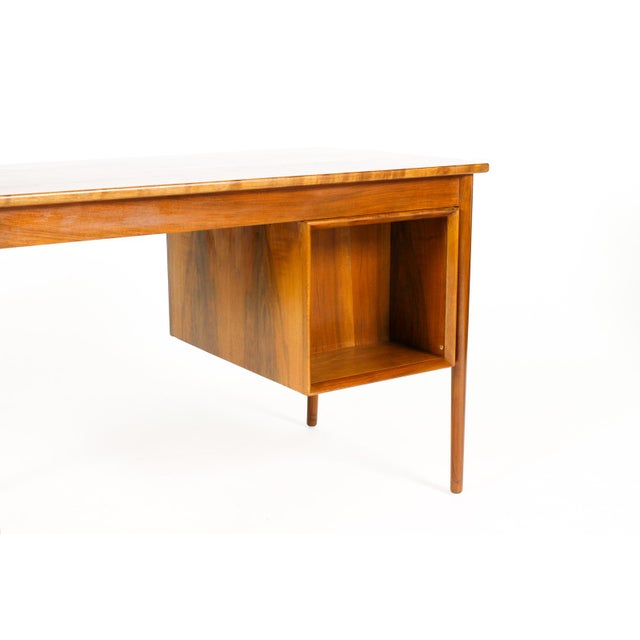 1960s Danish Modern / Mid Century Walnut Drop Leaf Writing Desk Attributed to Erik Buch for o.d. Møbler For Sale - Image 11 of 12