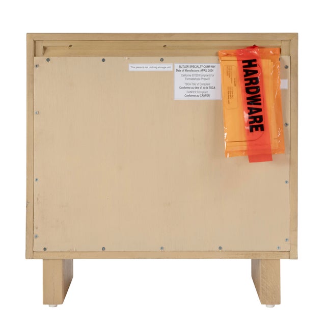 Halmstad 24 in. W Wood Panel 2 Drawer Nightstand with Soft-Closing Drawers, Blonde Oak For Sale - Image 9 of 11