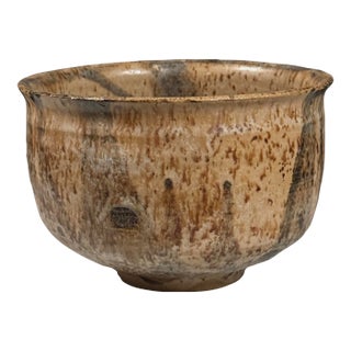 Vintage Abstract Expressionist Drip Glaze Ceramic Bowl, Signed For Sale