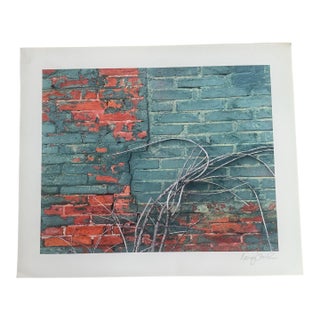 “Weathered Brick & Vine Study” Giclée Fine Art Print by Nancy Smith For Sale