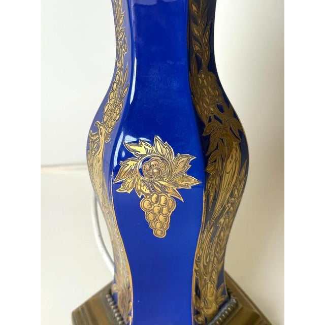 Porcelain and Brass Table Lamp from Rosenthal, Germany, 1920s For Sale - Image 9 of 18