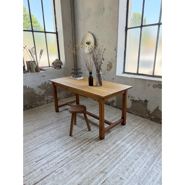 Golden Oak Farmhouse Table, 1970s For Sale - Image 4 of 18