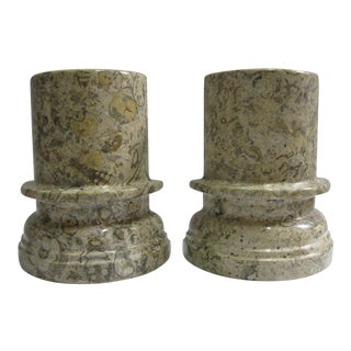 Stone Pillar Bookends - a Pair For Sale