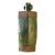 Moroccan Tamegroute Green Glazed Vase With Brass Detailing – Handmade Ceramic, One of a Kind For Sale