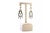 Gold and Silver Earrings with Zirconia Pendants, Set of 2 For Sale - Image 10 of 11