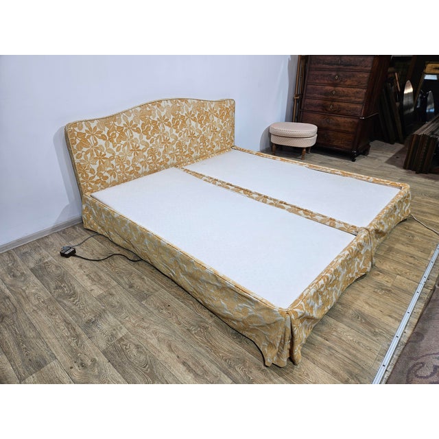 The unique, two-person electric bed combines classic retro aesthetics with independent position adjustment for each...